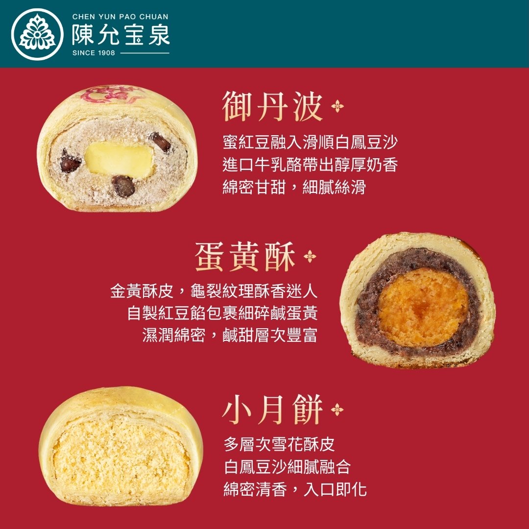 陳允宝泉 - 源起禮盒（御丹波 + 蛋黃酥 + 小月餅）【預購 - 有效期限：10月02日或之後】